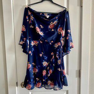 Off-The-Shoulder Floral Mini Dress